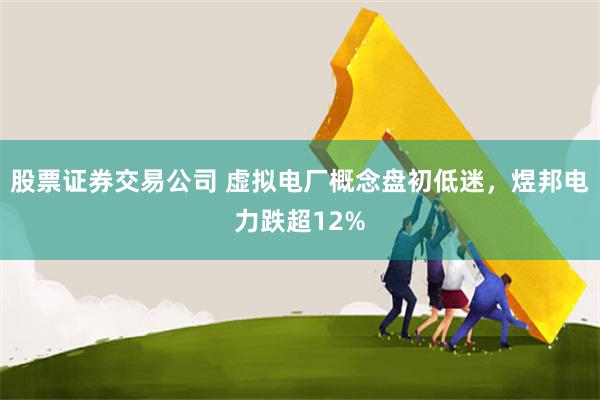 股票证券交易公司 虚拟电厂概念盘初低迷，煜邦电力跌超12%